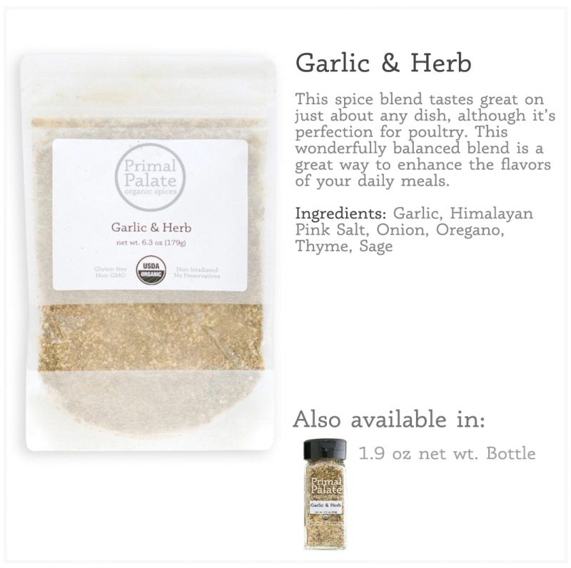No Salt Garlic & Herb Seasoning