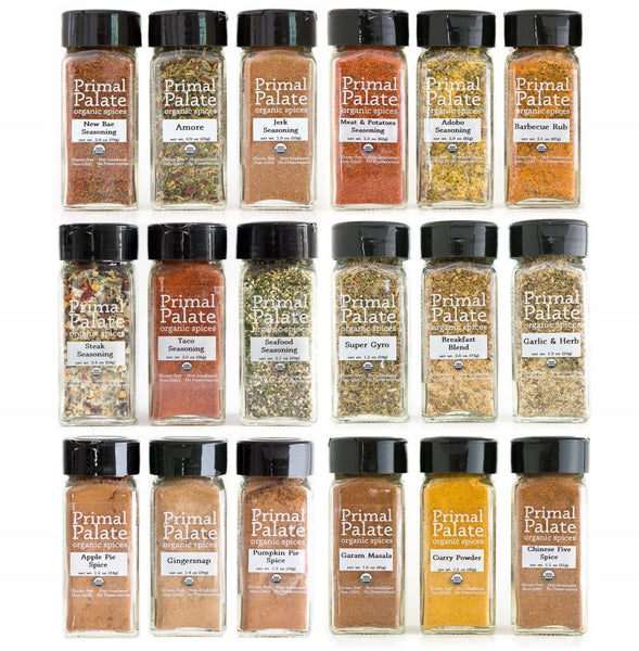 Assortment of 4 spices in powder - ORGANIC